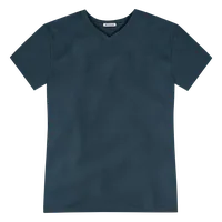 StringKing Men's Pima Cotton Short Sleeve V-Neck T-Shirt - Sharp Fit, Navy, Front