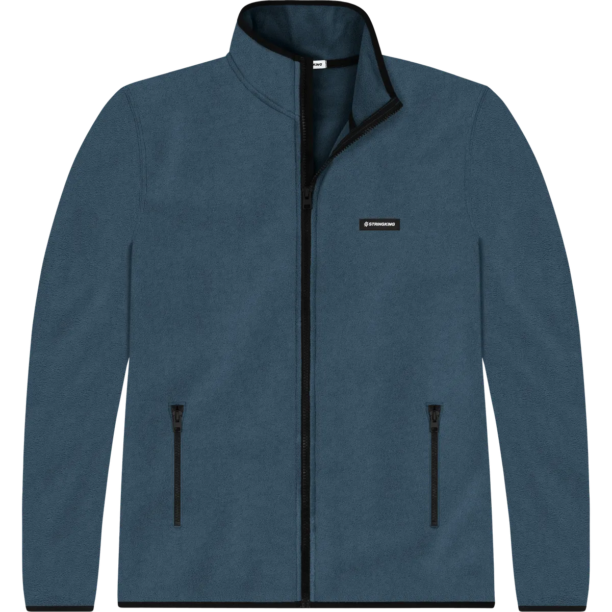 StringKing Men's Polartec Fleece Full Zip Pro - Sharp Fit, Indian Teal, Front