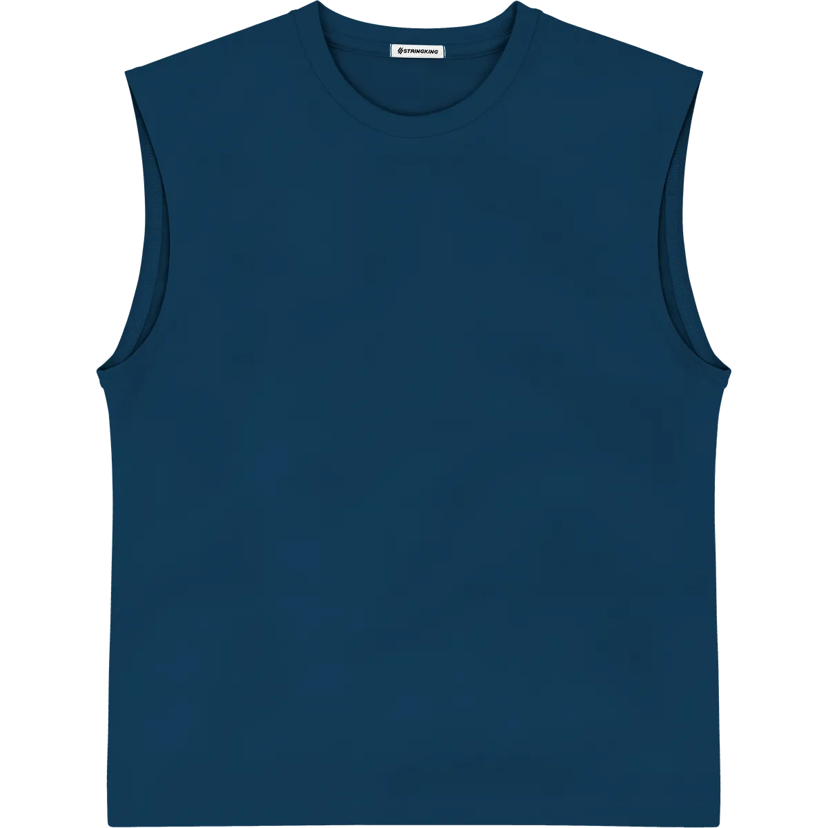 StringKing Men's StayWarm Tank Top - Sharp Fit, Navy Blue, Front