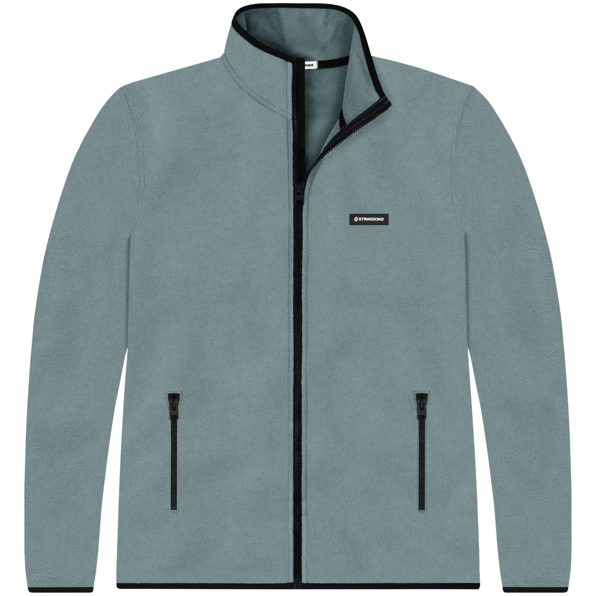 StringKing Men's Polartec Fleece Full Zip Pro - Sharp Fit, Slate, Front