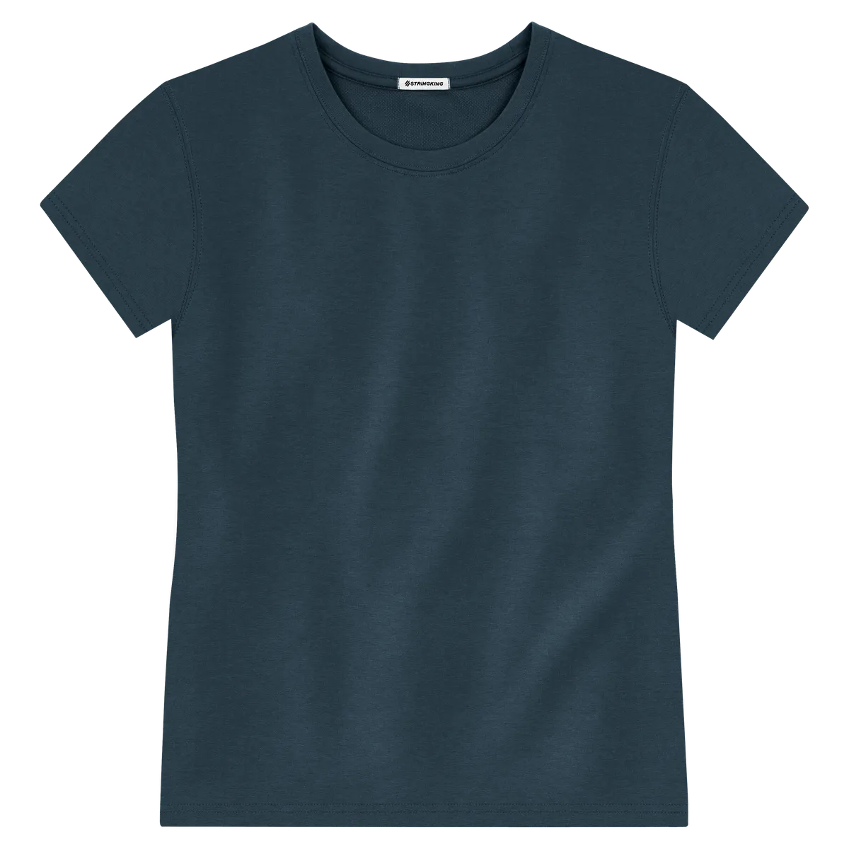 StringKing Women's Heavy Pima Cotton T-Shirt - Sharp Fit, Navy, Front