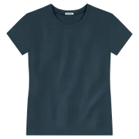 StringKing Women's Heavy Pima Cotton T-Shirt - Sharp Fit, Navy, Front