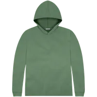 StringKing Men's Pima Cotton Lightweight Hoodie - Relaxed Fit, Green, Front