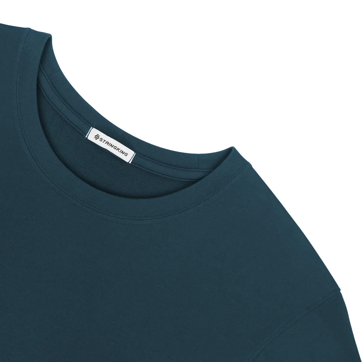 StringKing Women's Pima Terry Tee - Sharp Fit, Navy, Detail