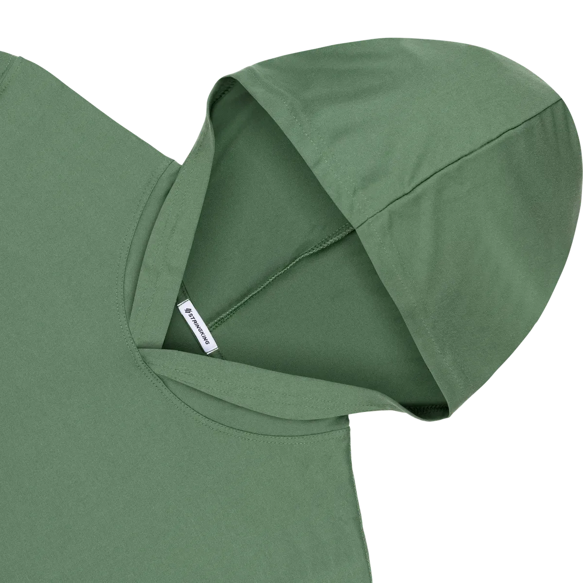 StringKing Men's FlexTech Lightweight Hoodie - Relaxed Fit, Green, Detail