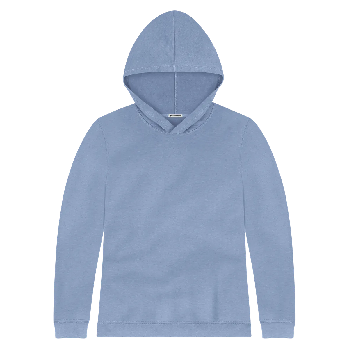 StringKing Women's Pima Cotton Hoodie - Sharp Fit, Slate Blue, Front