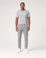 StringKing Men's StayWarm Joggers - Sharp Fit, Gray, Full Front - Human Model