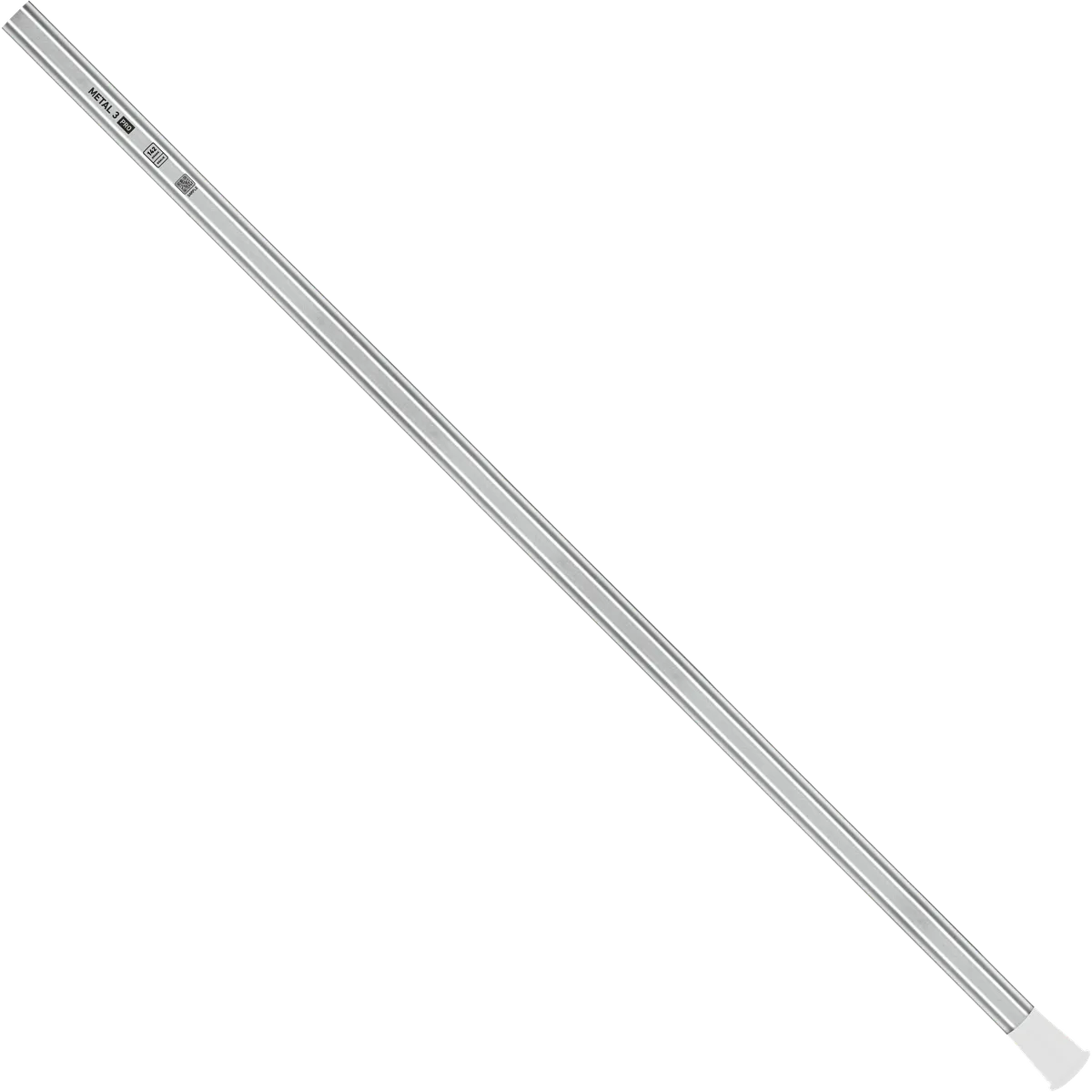 StringKing Metal 3 Pro Goalie - 142 Grams, Silver, Full Length, Angled, Left Side, With Butt End