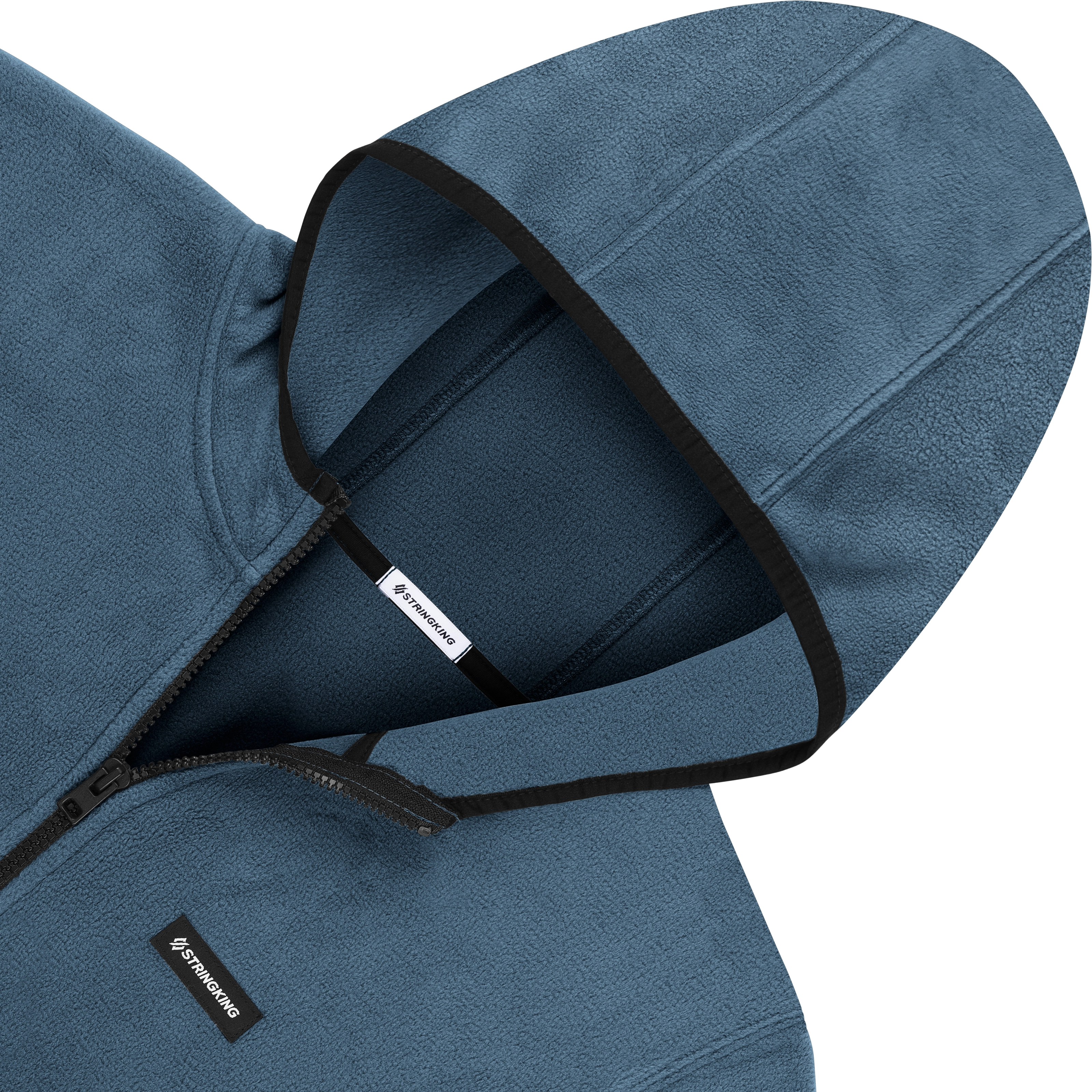 Men's Polartec Fleece Full Zip Hoodie with Pockets | StringKing