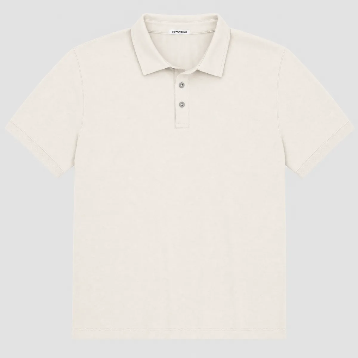 StringKing Men's Pima Terry Polo - Relaxed Fit, Tofu, Front