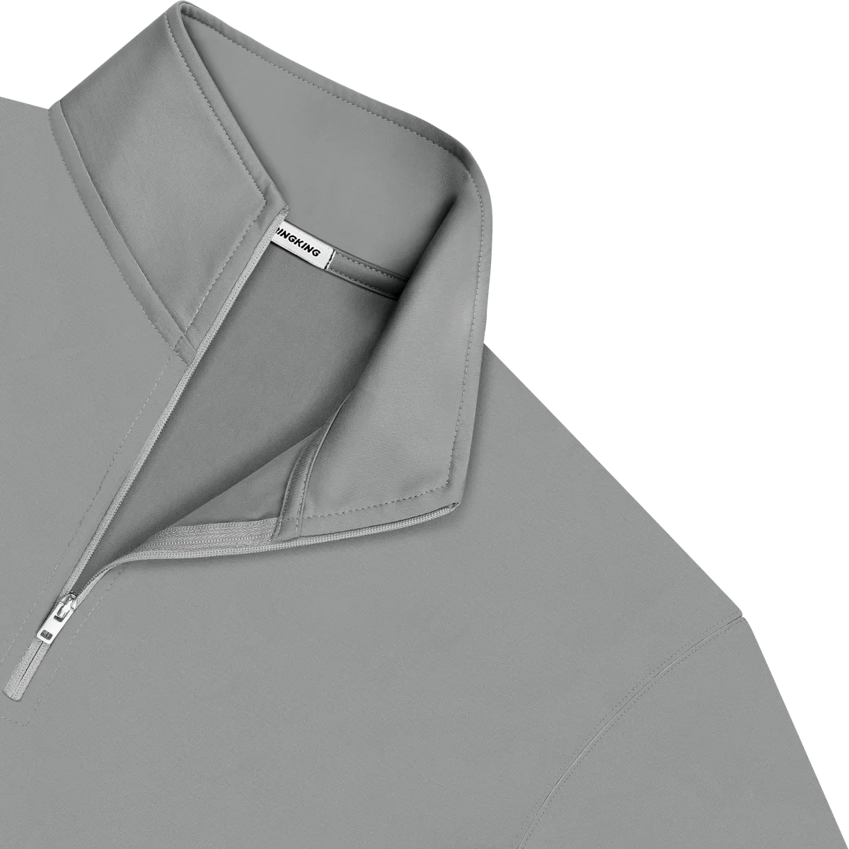StringKing Men's StayWarm Quarter Zip - Sharp Fit, Gray, Detail