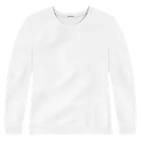 StringKing Women's Pima Cotton Crewneck Sweatshirt - Sharp Fit, White, Front