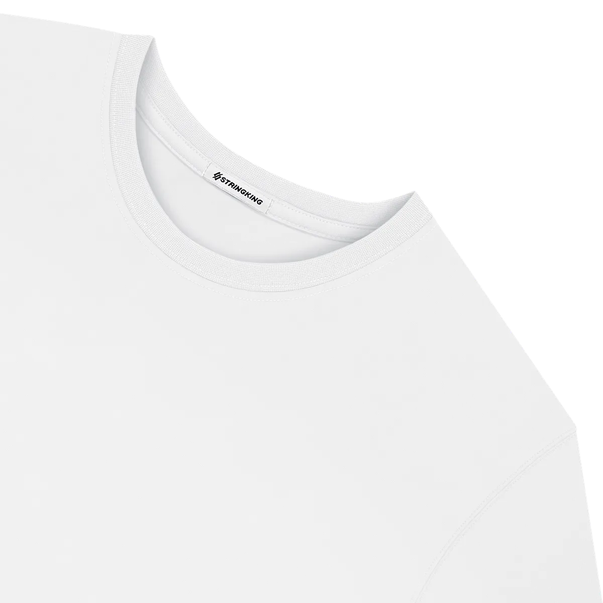 StringKing Men's StayCool Long Sleeve Tee - Sharp Fit, White, Detail