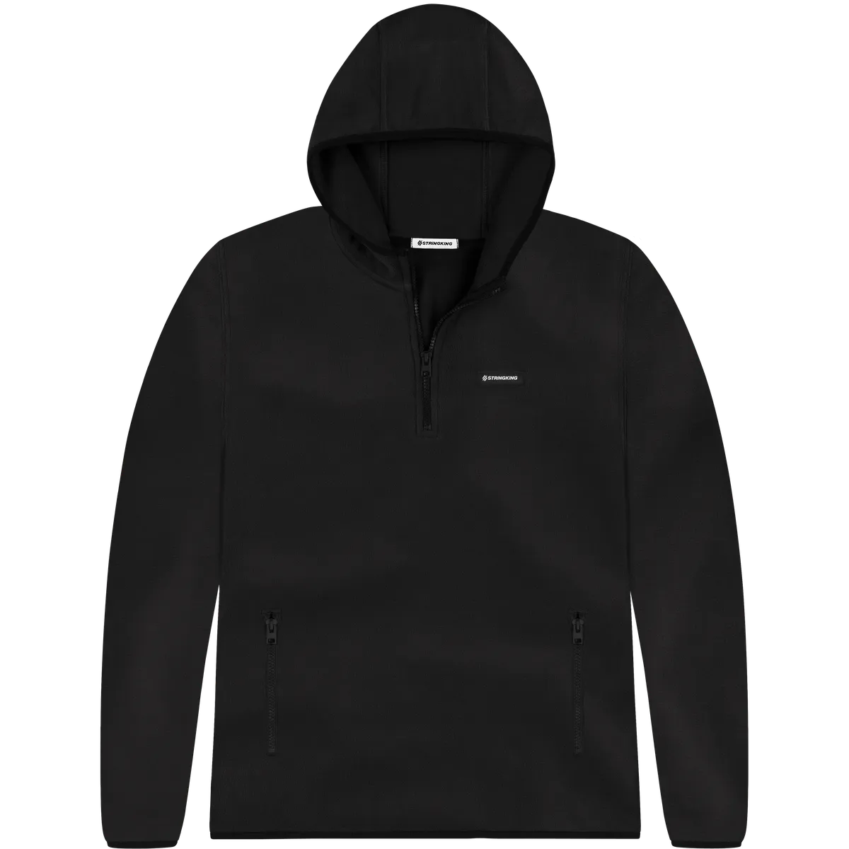 StringKing Men's Polartec Fleece Quarter Hood Pro - Relaxed Fit, Meteorite, Front