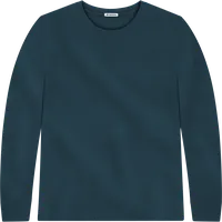 StringKing Men's Pima Jersey Long Sleeve Tee - Relaxed Fit, Navy, Front