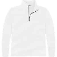 StringKing Men's Pima Terry Quarter Zip - Relaxed Fit, White, Front