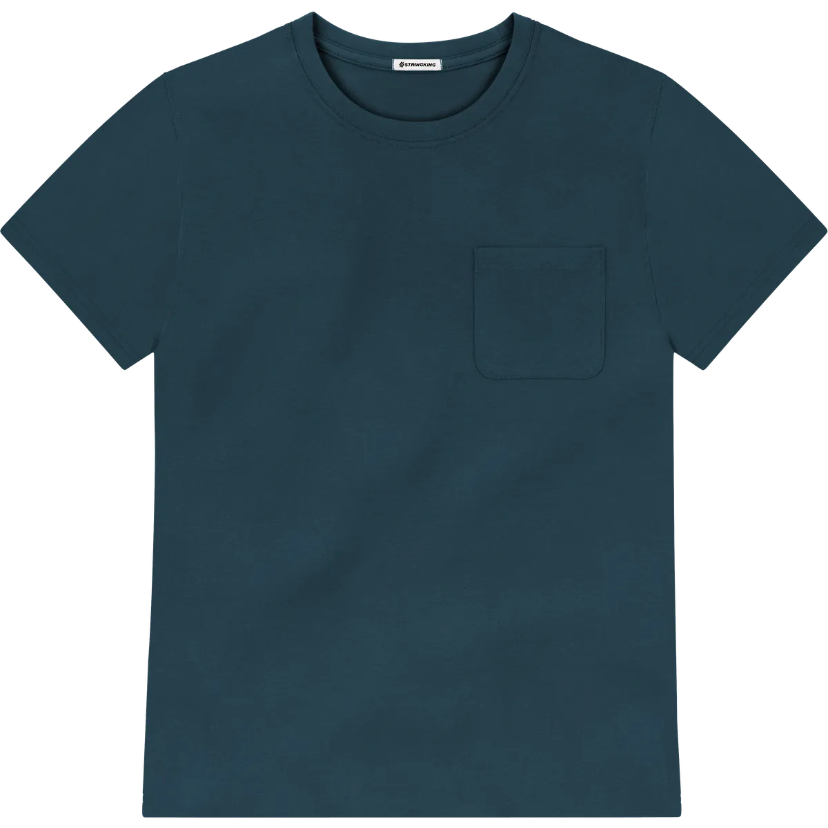 StringKing Men's Pima Jersey Pocket Tee - Relaxed Fit, Navy, Front