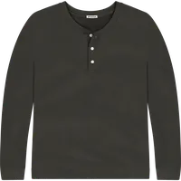 StringKing Men's Pima Terry Henley - Relaxed Fit, Peat, Front