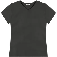 StringKing Women's FlexTech Short Sleeve V-Neck T-Shirt - Relaxed Fit, Black, Front