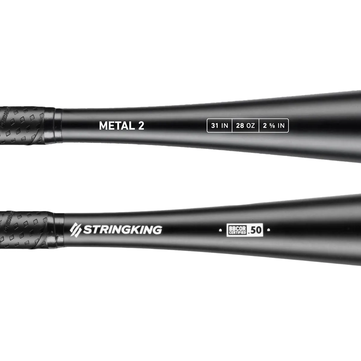 StringKing Metal 2 BBCOR - Drop 3, 31" / 28 oz, Black, Bat Details, Horizontal