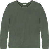 StringKing Men's Pima Terry Crew Sweater - Relaxed Fit, Moss, Front