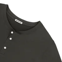 StringKing Men's Pima Terry Henley - Relaxed Fit, Peat, Detail
