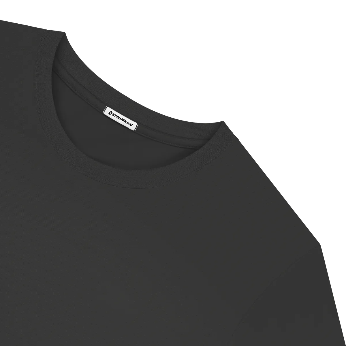 StringKing Men's StayWarm Long Sleeve Tee - Relaxed Fit, Black, Detail