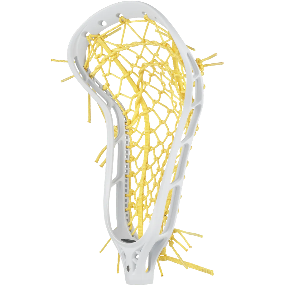 StringKing Women's Mark 2 Midfield - Strung, Mid, Tech Trad, White / Yellow, Strung, Angled Front