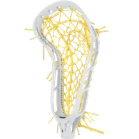 StringKing Women's Mark 2 Midfield - Strung, Mid, Tech Trad, White / Yellow, Strung, Angled Front