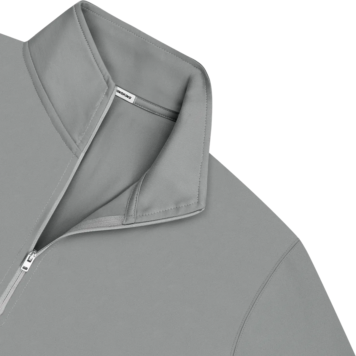 StringKing Men's StayCool Quarter Zip - Sharp Fit, Gray, Detail