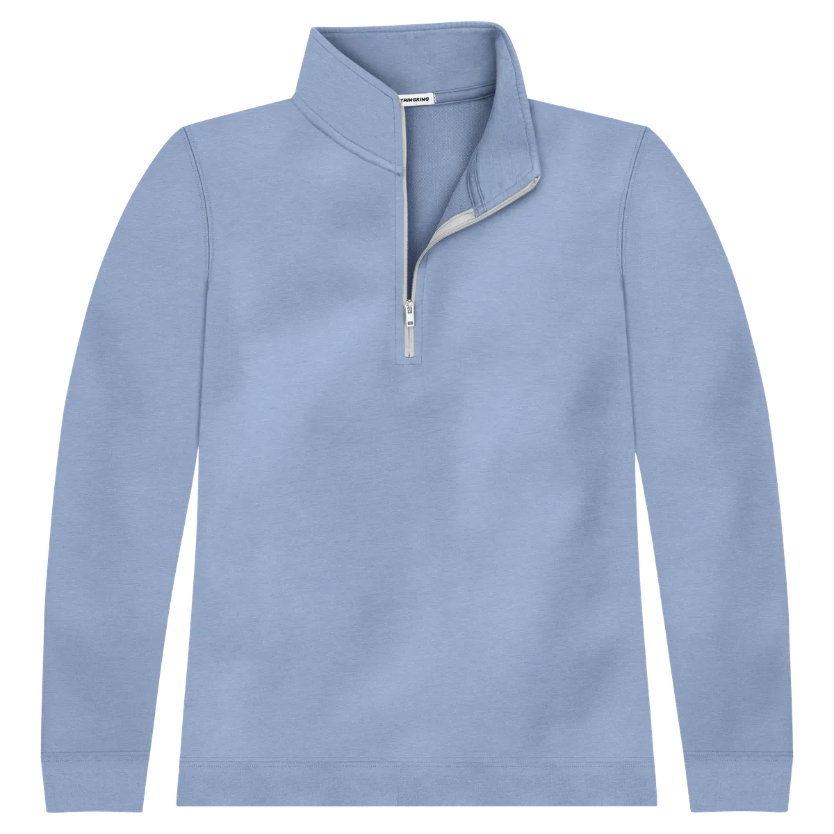 StringKing Women's Pima Cotton Quarter Zip - Sharp Fit, Slate Blue, Front