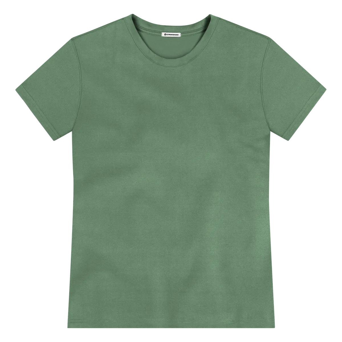 StringKing Men's FlexTech Short Sleeve Crewneck T-Shirt - Sharp Fit, Green, Front