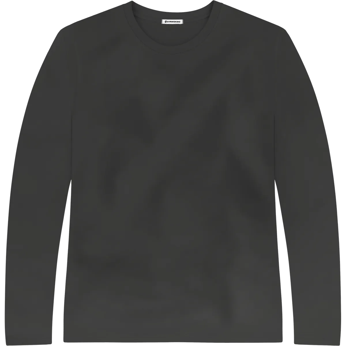 StringKing Men's StayWarm Long Sleeve T-Shirt - Compression Fit, Black, Front