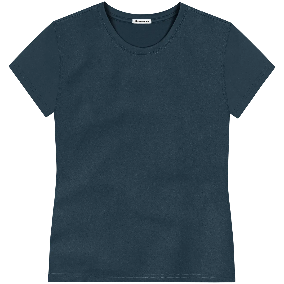 StringKing Women's FlexTech Short Sleeve Crewneck T-Shirt - Sharp Fit, Navy, Front