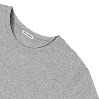StringKing Men's Pima Cotton Short Sleeve Crewneck T-Shirt - Relaxed Fit, Heather Gray, Detail