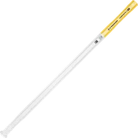 StringKing Composite 3 Pro Faceoff - 155 Grams, White / Yellow, Full Length, Angled, Right Side, With Butt End