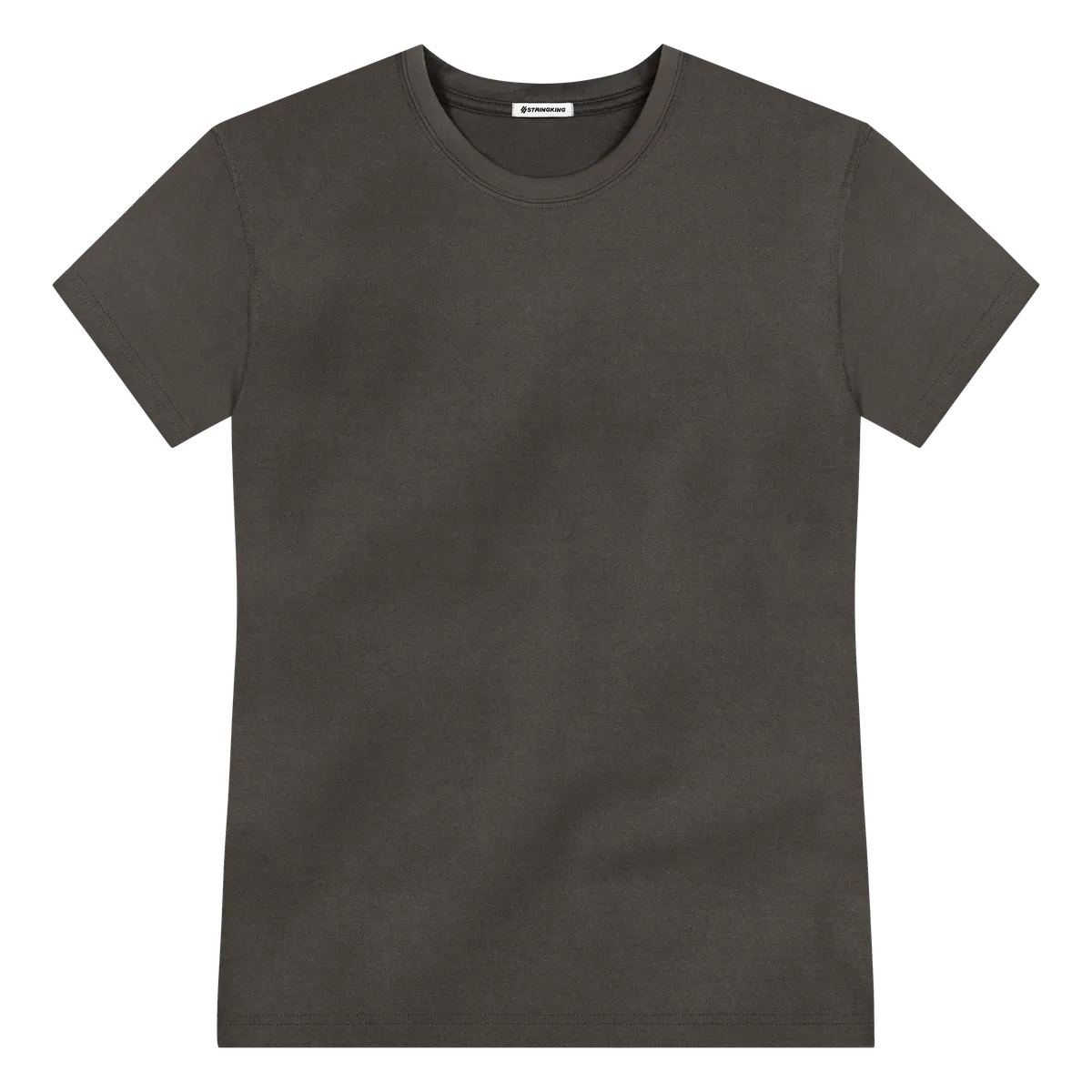 StringKing Men's FlexTech Short Sleeve Crewneck T-Shirt - Sharp Fit, Charcoal, Front