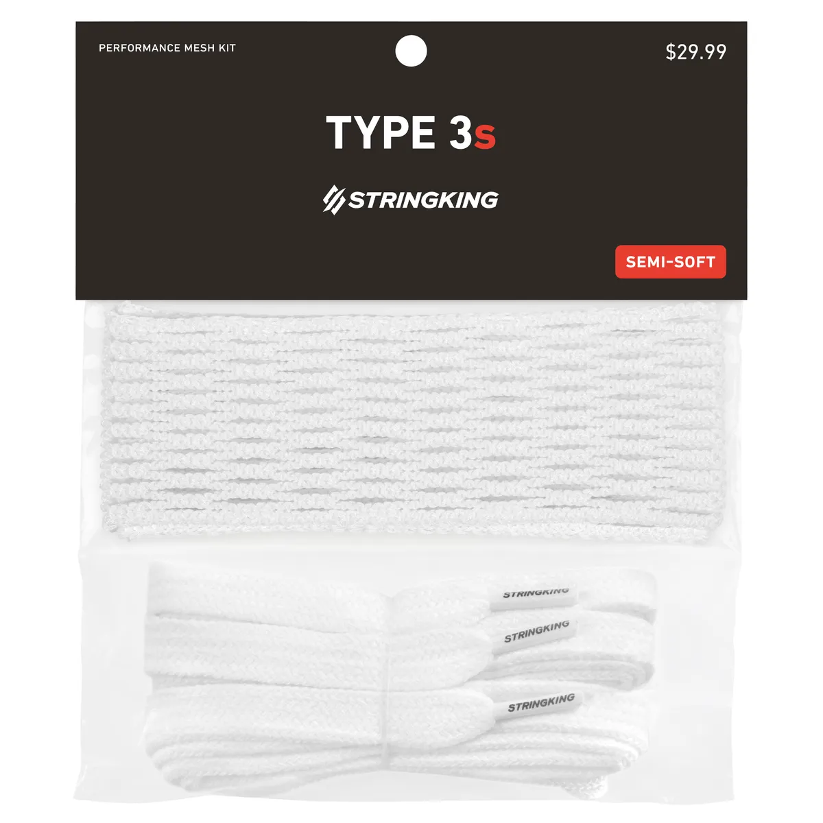 StringKing Type 3 - Type 3s, Mesh Kit, White, Packaged with Strings