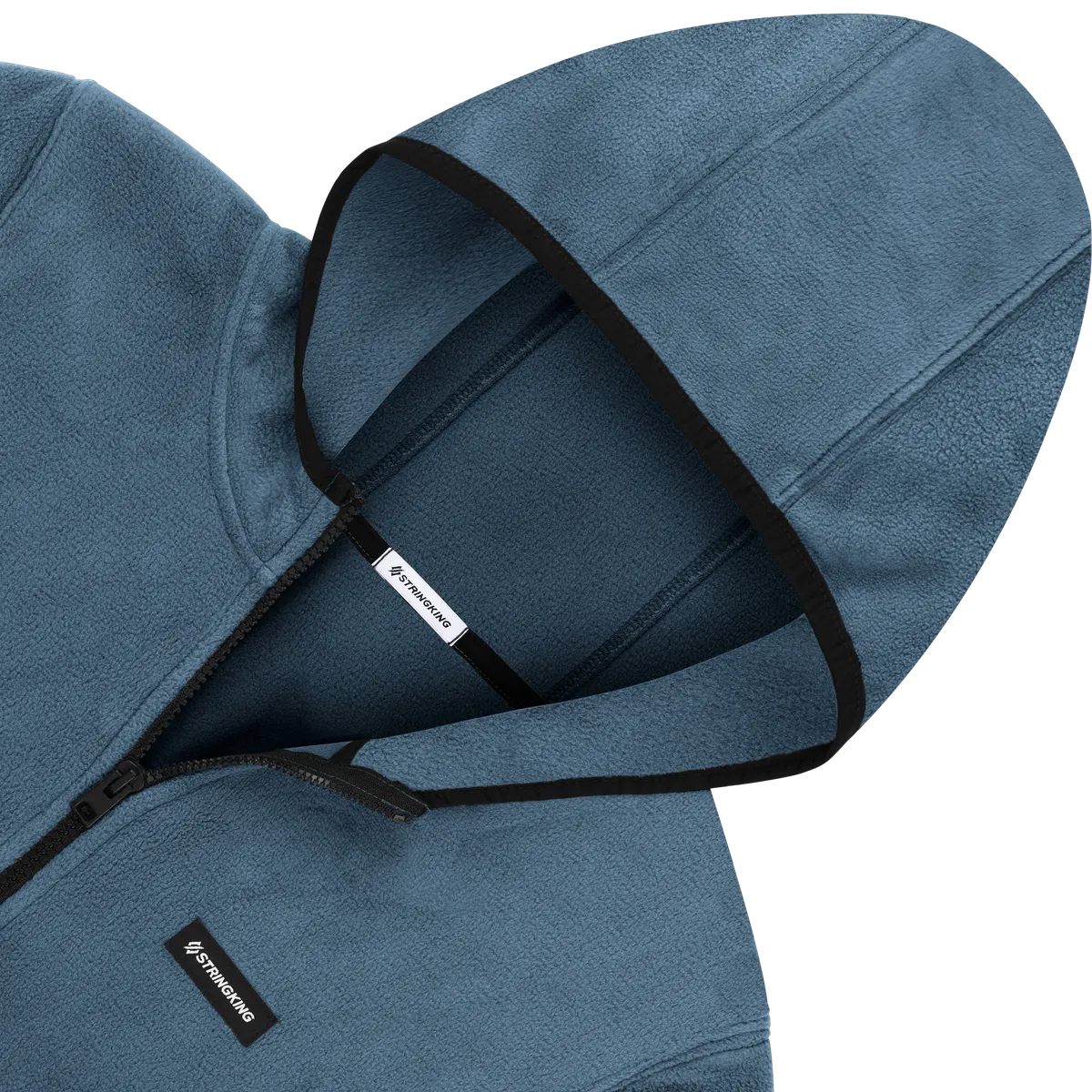 StringKing Women's Polartec Fleece Quarter Hood Pro - Sharp Fit, Indian Teal, Detail