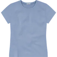 StringKing Women's Heavy Pima Cotton T-Shirt - Relaxed Fit, Slate Blue, Front