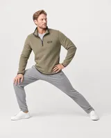 StringKing Men's Polartec Fleece Quarter Zip - Sharp Fit, Mermaid, Full Front Angle - Human Model