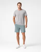 StringKing Men's Polartec Fleece Shorts - Relaxed Fit, Slate, Full Front - Human Model