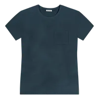 StringKing Men's Pima Cotton Short Sleeve Pocket Crewneck T-Shirt - Sharp Fit, Navy, Front