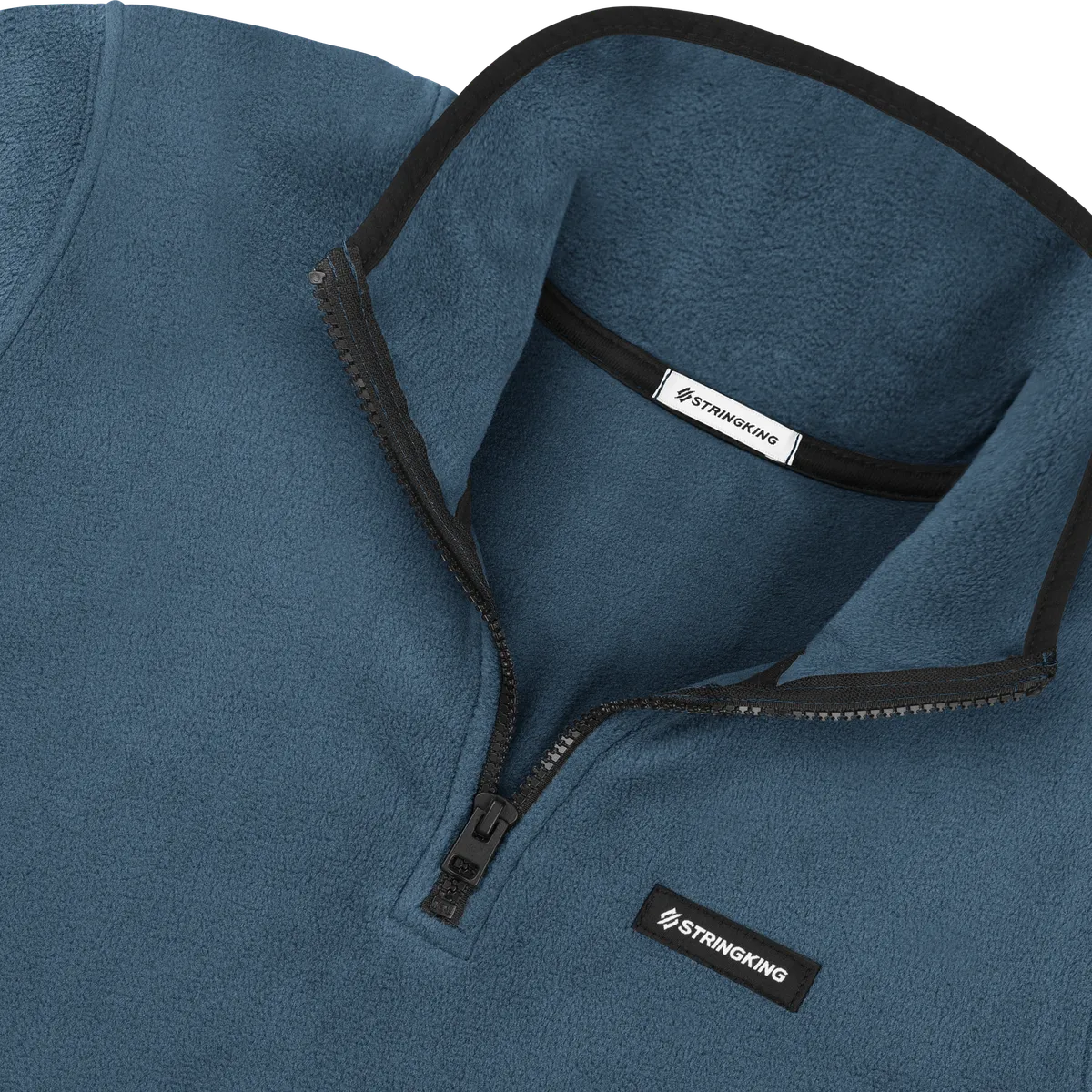 StringKing Women's Polartec Fleece Quarter Zip - Sharp Fit, Indian Teal, Detail