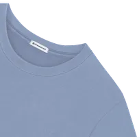 StringKing Men's Pima Cotton Crewneck Sweatshirt - Relaxed Fit, Slate Blue, Detail