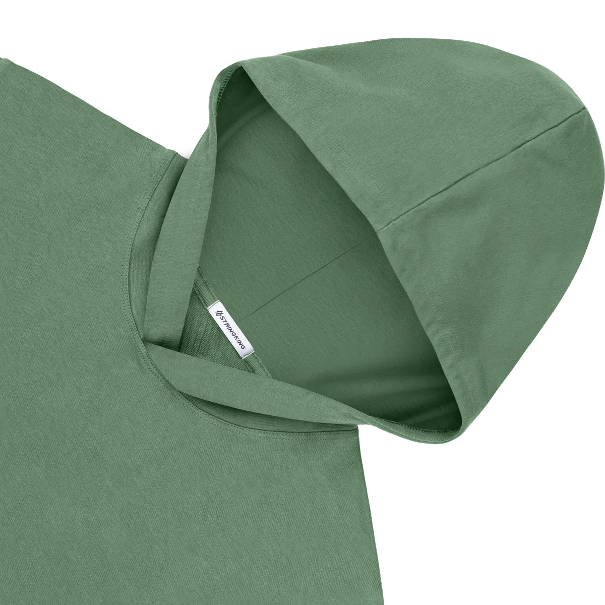 StringKing Men's Pima Cotton Hoodie - Sharp Fit, Green, Detail