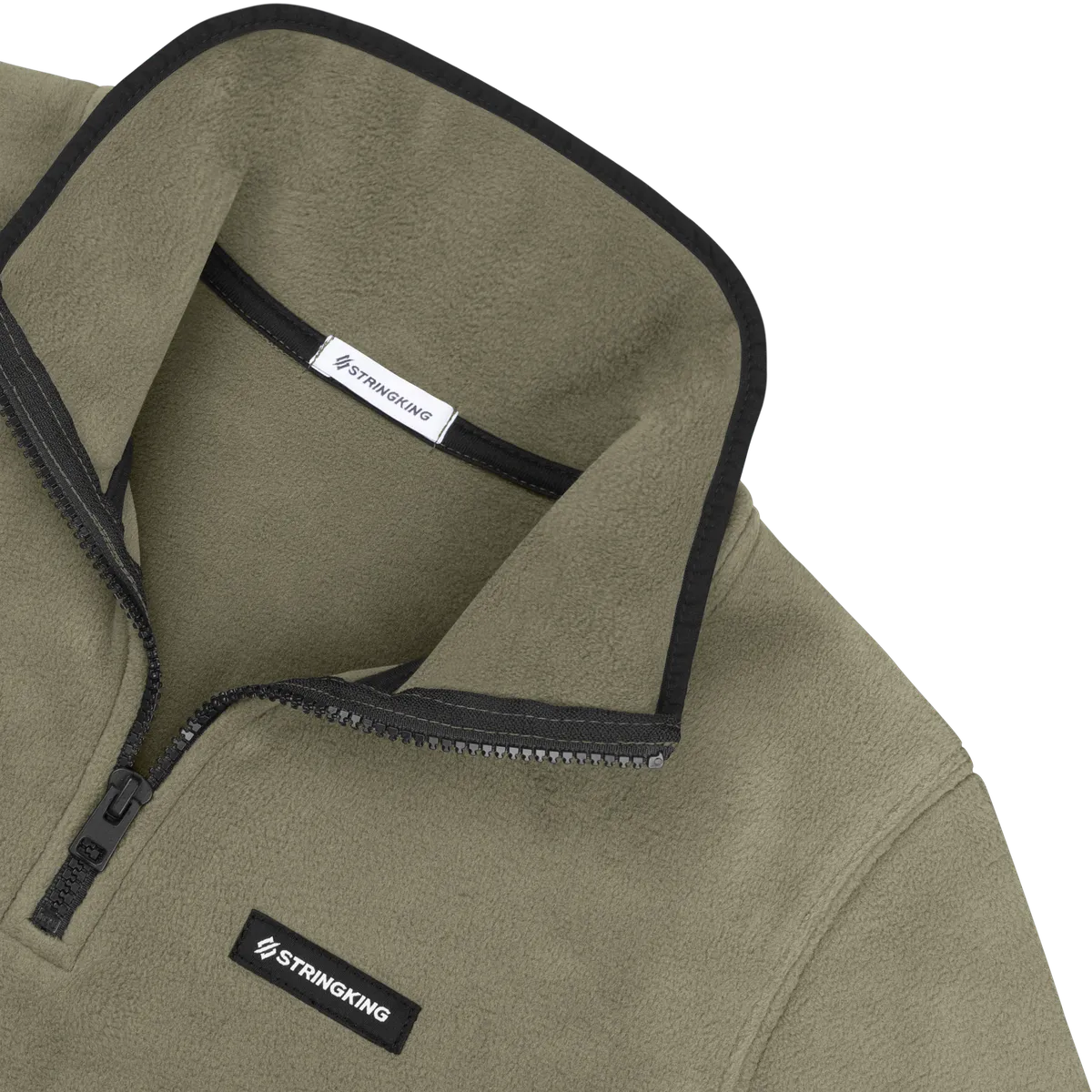 StringKing Women's Polartec Fleece Quarter Zip Pro - Relaxed Fit, Mermaid, Detail