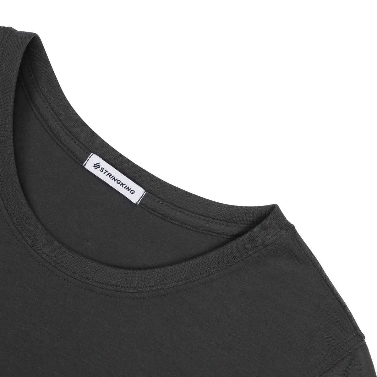 StringKing Women's FlexStyle Long Sleeve Crewneck T-Shirt - Sharp Fit, Moonless Night, Detail