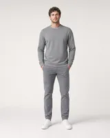 StringKing Men's StayWarm Sweater - Sharp Fit, Gray, Full Front - Human Model