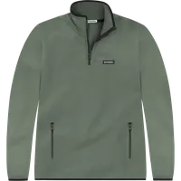 StringKing Men's Polartec Fleece Quarter Zip with Pockets - Sharp Fit, Avenue Green, Front